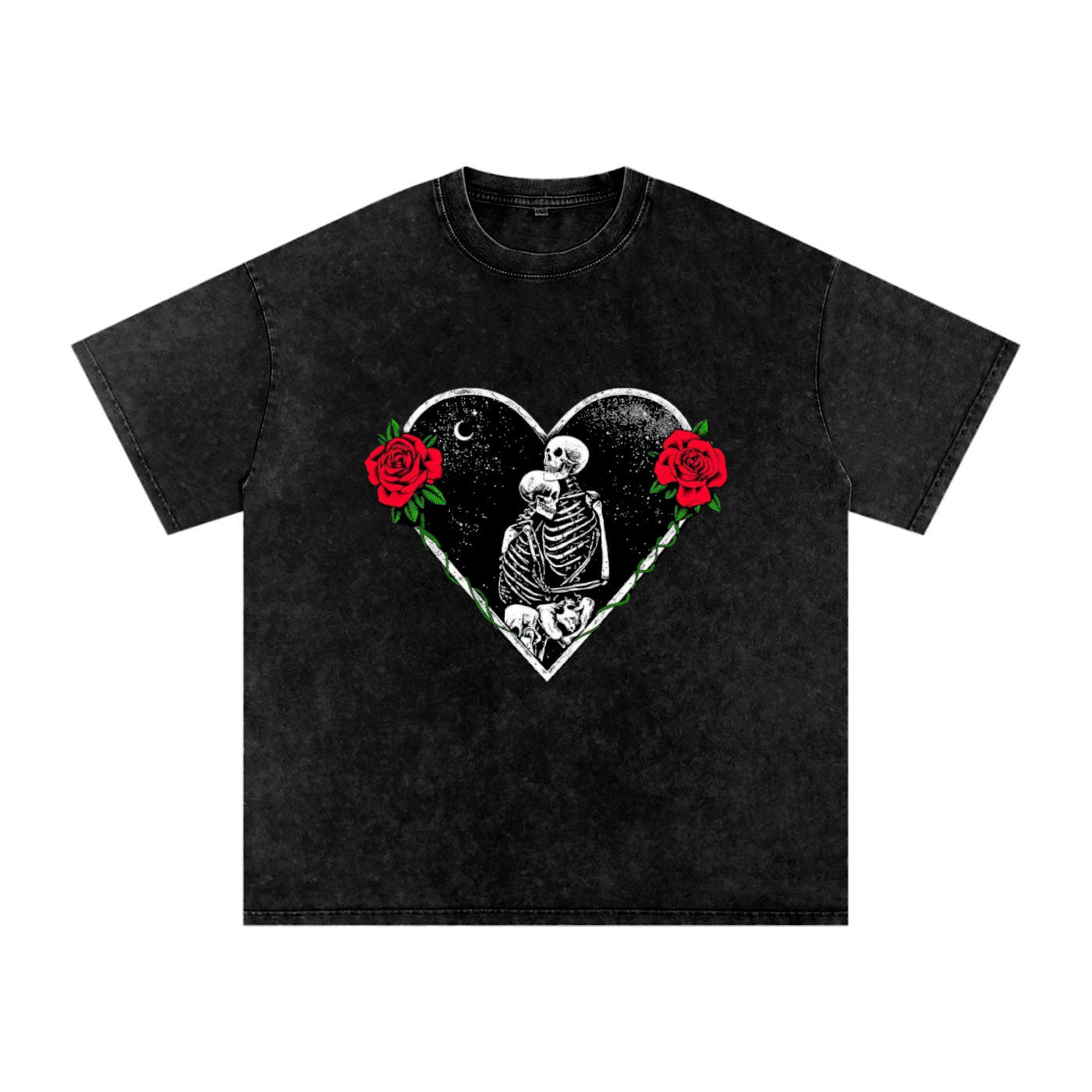 Snow Washed Oversized Cotton T-Shirt